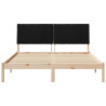 Estructura de cama Marrón 150 x 200 cm Madera de pino macizo 5