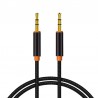 Cabo Jack 3.5 mm para Jack 3.5 mm COOL Áudio-Audio Nylon Negro (1m) 1