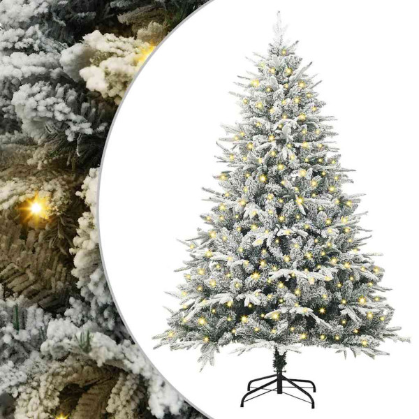 Árbol de Navidad Artificial Preiluminado Verde 180 cm PVC y PE M 2