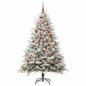 Árbol de Navidad artificial preiluminado con juego de bolas H