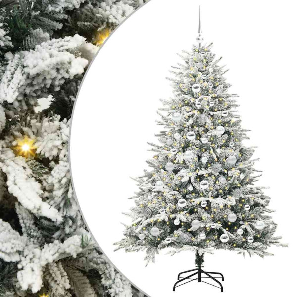 Árbol de Navidad artificial preiluminado con juego de bolas M 2