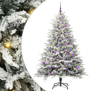 Árbol de Navidad artificial preiluminado con juego de bolas H