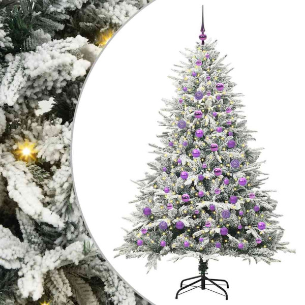 Árbol de Navidad artificial preiluminado con juego de bolas M 2
