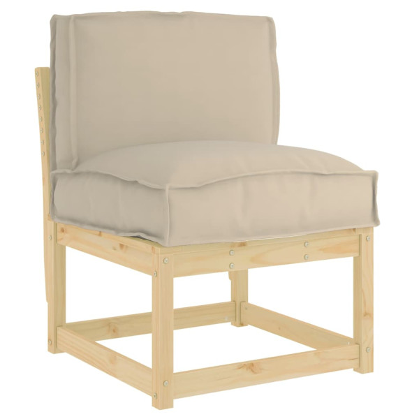 Cojín de palé para respaldo Taupé 50 x 40 x 12 cm Tela Oxford M 3