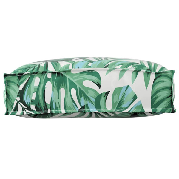 Cojín de palé para respaldo Estampado de hojas 50 x 40 x 12 cm M 3