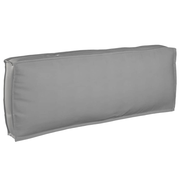 Cojín de palé para respaldo Gris 120 x 40 x 12 cm Tela Oxford D