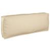 Cojín de palé para respaldo Beige 120 x 40 x 12 cm Tela Oxford 1