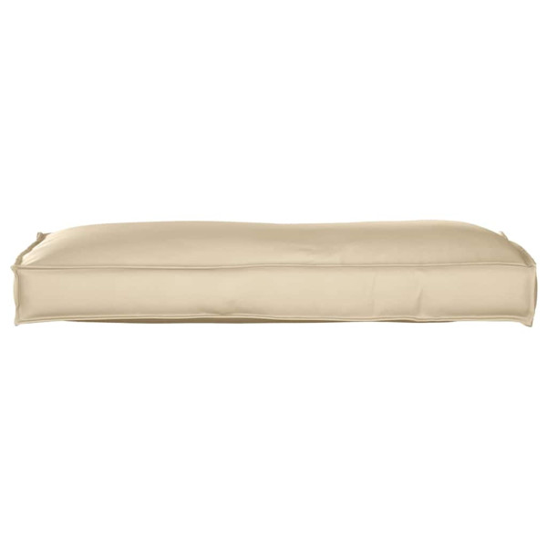 Cojín de palé para respaldo Beige 120 x 40 x 12 cm Tela Oxford M 3