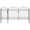Puerta de valla jardín con parte superior arqueada Gris 2