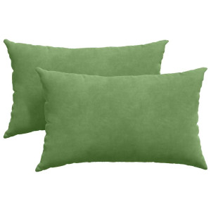 Cojines de sofá 2 pcs Verde claro 50 x 30 cm Tela de pana H