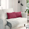 Cojines de sofá 2 pcs Rojo vino tinto 50 x 30 cm Tela de pana 1