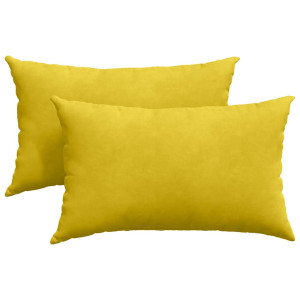 Cojines de sofá 2 pcs Amarillo 50 x 30 cm Tela de pana H