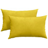 Cojines de sofá 2 pcs Amarillo 50 x 30 cm Tela de pana 2