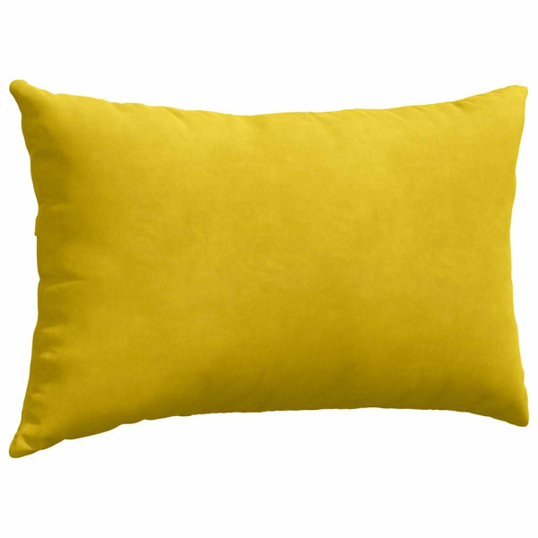 Cojines de sofá 2 pcs Amarillo 50 x 30 cm Tela de pana M 5