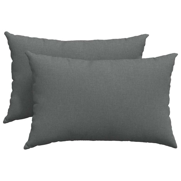Cojines de sofá 2 pcs Gris oscuro 60 x 40 cm tela M 2