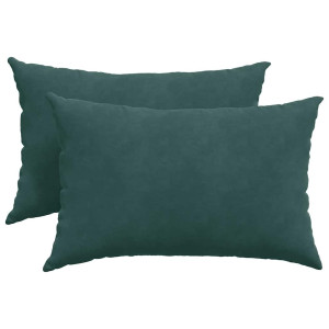 Cojines de sofá 2 pcs Verde oscuro 60 x 40 cm Tela de pana H