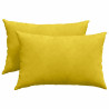 Cojines de sofá 2 pcs Amarillo 60 x 40 cm Tela de pana 2