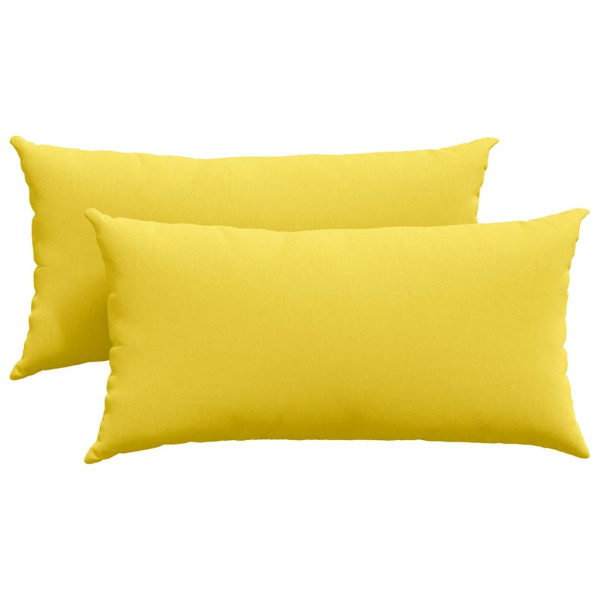 Cojines de sofá 2 pcs Amarillo Claro 80 x 40 cm tela M 2