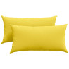 Cojines de sofá 2 pcs Amarillo Claro 80 x 40 cm tela 2