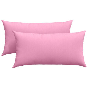Cojines de sofá 2 pcs Rosa 80 x 40 cm tela H