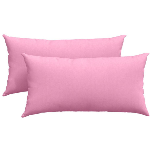 Cojines de sofá 2 pcs Rosa 80 x 40 cm tela M 2
