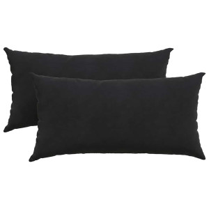 Cojines de sofá 2 pcs Negro 80 x 40 cm Tela de pana H