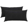 Cojines de sofá 2 pcs Negro 80 x 40 cm Tela de pana 2