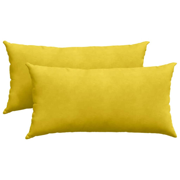 Cojines de sofá 2 pcs Amarillo 80 x 40 cm Tela de pana M 2