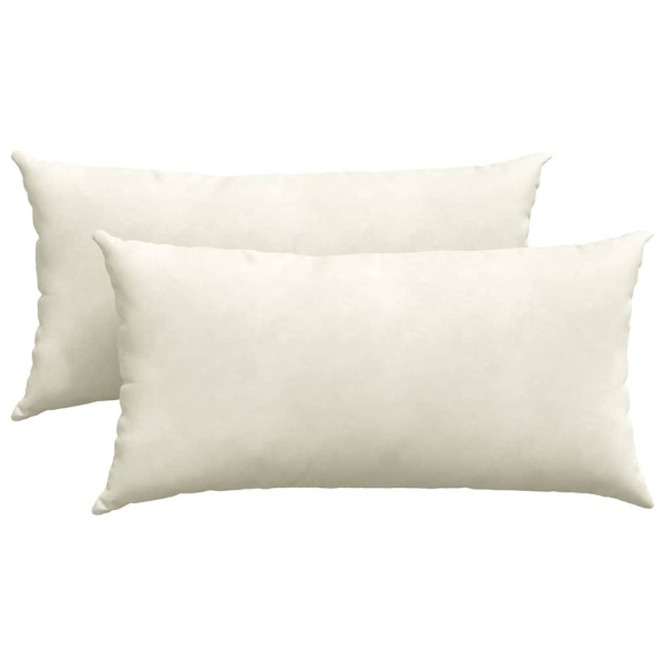 Cojines de sofá 2 pcs Crema 80 x 40 cm Tela de pana M 2