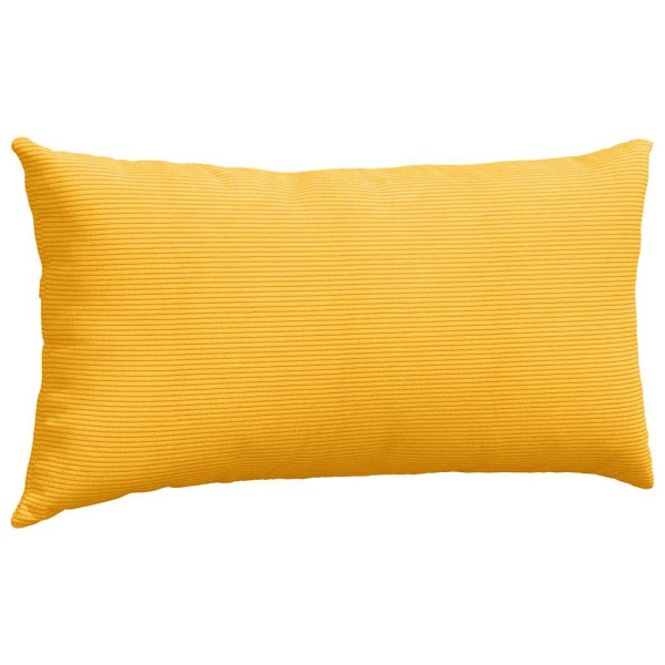 Cojines de sofá 2 pcs Amarillo Claro 80 x 40 cm Tela de pana M 5