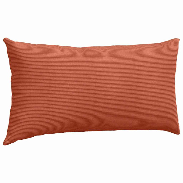 Cojines de sofá 2 pcs Rojo Naranja 80 x 40 cm Tela de pana M 5