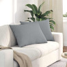 Cojines de sofá 2 pcs Gris Claro 70 x 50 cm tela 1