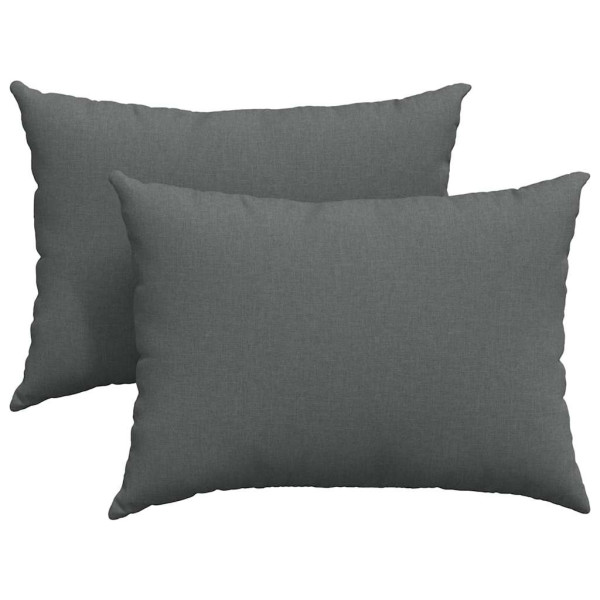 Cojines de sofá 2 pcs Gris oscuro 70 x 50 cm tela M 2