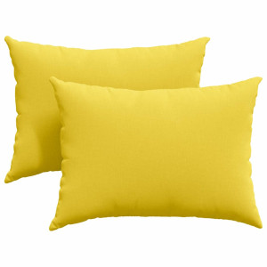 Cojines de sofá 2 pcs Amarillo Claro 70 x 50 cm tela H