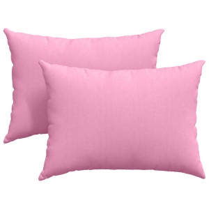 Cojines de sofá 2 pcs Rosa 70 x 50 cm tela H