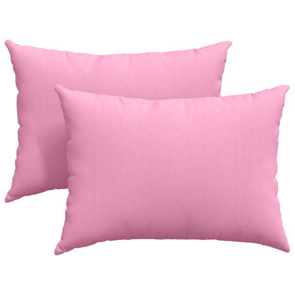 Cojines de sofá 2 pcs Rosa 70 x 50 cm tela M 2
