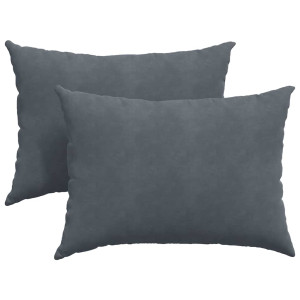 Cojines de sofá 2 pcs Gris oscuro 70 x 50 cm Tela de pana H