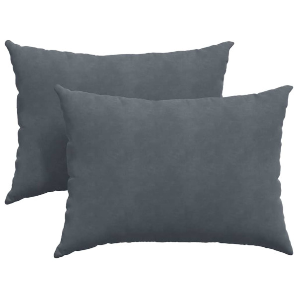Cojines de sofá 2 pcs Gris oscuro 70 x 50 cm Tela de pana M 2