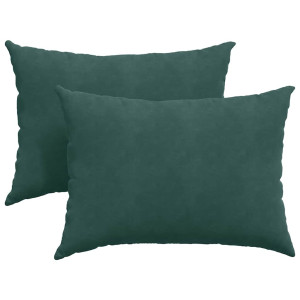 Cojines de sofá 2 pcs Verde oscuro 70 x 50 cm Tela de pana H