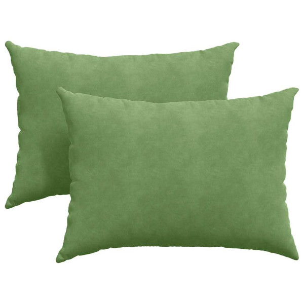Cojines de sofá 2 pcs Verde claro 70 x 50 cm Tela de pana M 2