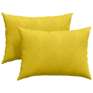 Cojines de sofá 2 pcs Amarillo 70 x 50 cm Tela de pana H