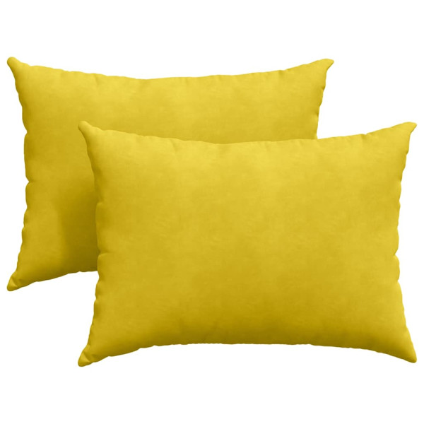 Cojines de sofá 2 pcs Amarillo 70 x 50 cm Tela de pana M 2