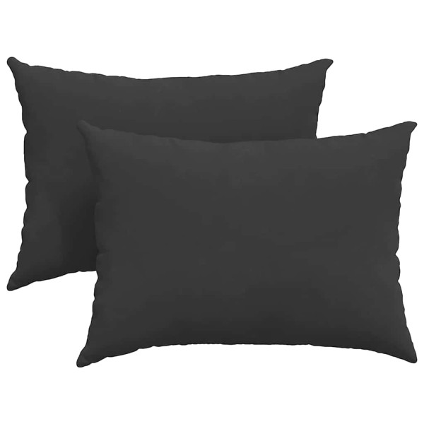 Cojines de sofá 2 pcs Negro 70 x 50 cm tela M 2