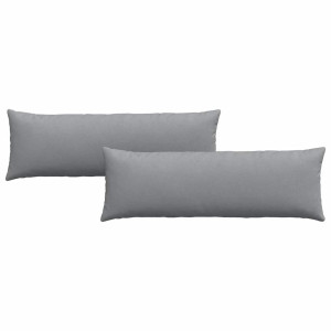 Cojines de sofá 2 pcs Gris Claro 120 x 40 cm tela H
