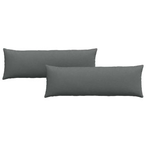 Cojines de sofá 2 pcs Gris oscuro 120 x 40 cm tela H