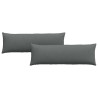 Cojines de sofá 2 pcs Gris oscuro 120 x 40 cm tela 2