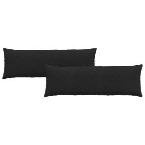 Cojines de sofá 2 pcs Negro 120 x 40 cm tela H