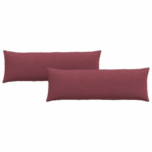 Cojines de sofá 2 pcs Rojo vino 120 x 40 cm tela H