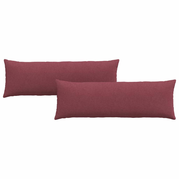 Cojines de sofá 2 pcs Rojo vino 120 x 40 cm tela M 2