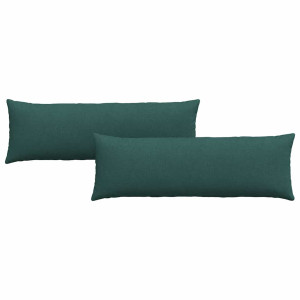 Cojines de sofá 2 pcs Verde oscuro 120 x 40 cm tela H